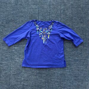 Women's Blue and Purple Blouse